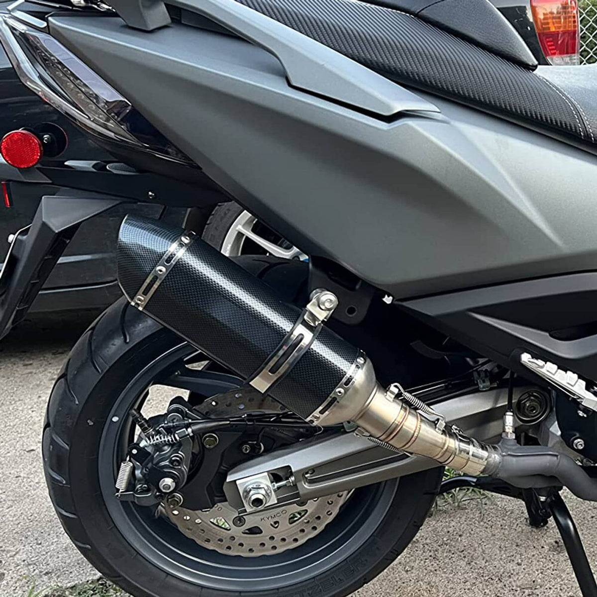 Solidspare Universal Dirt Bike Motorcycle Exhaust Muffler Tail Pipe Slip-On with DB Killer