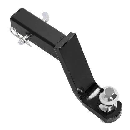 Solid Spare Trailer Hitch Ball Mount with 2" Ball & Pin Fits 2" Receiver 7500 lbs 6"Drop
