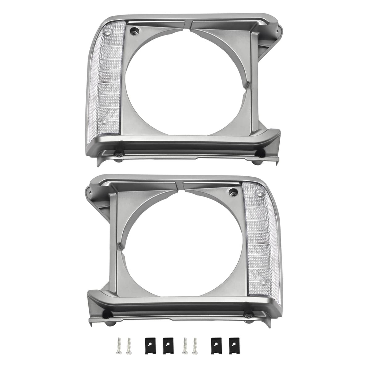 Solid Spare Gray Headlight Bezel Headlight Door Set For Toyota Pickup RWD 79-81 # 8161089105