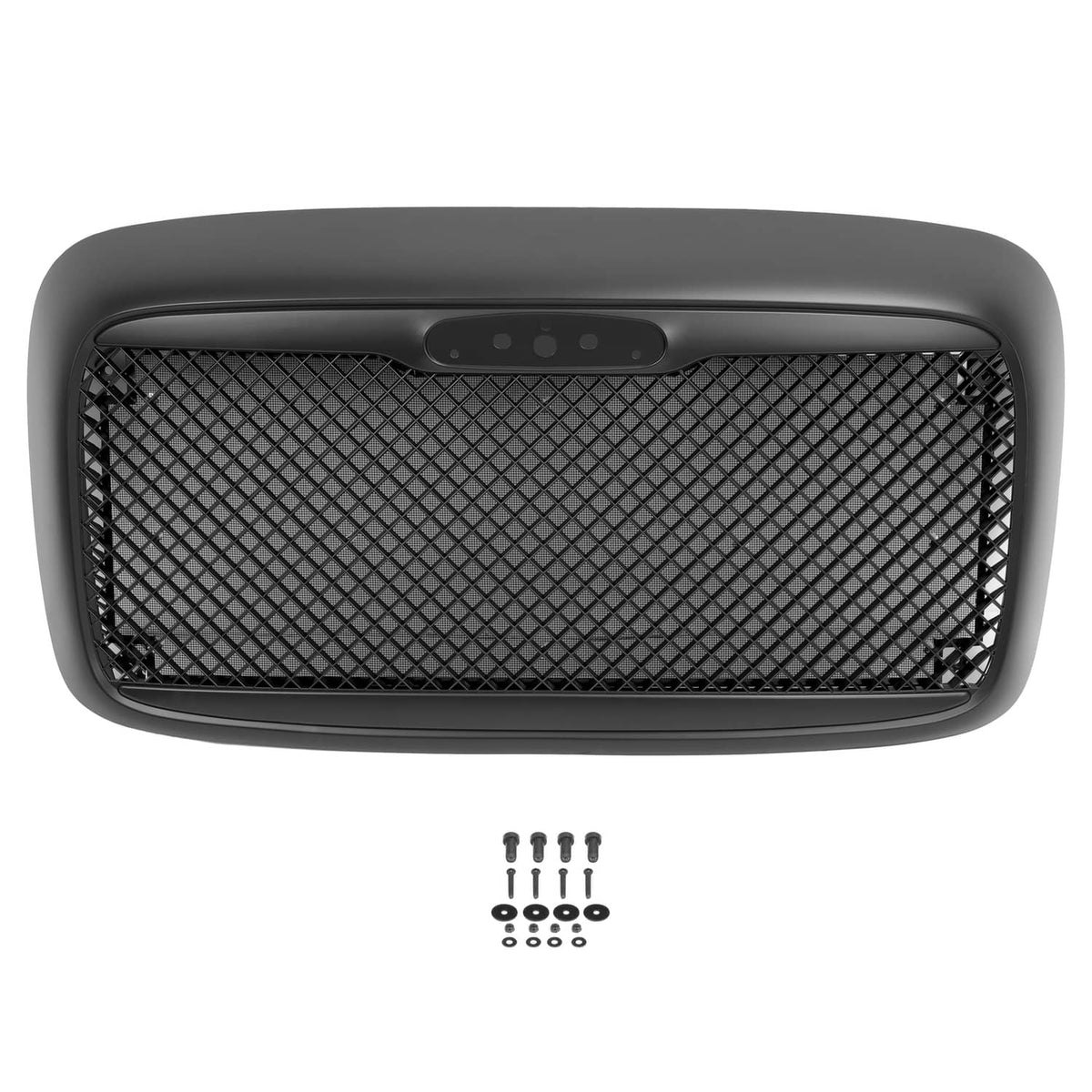 Solid Spare For Freightliner Columbia 00-12 Black Front Bumper Upper Grille Mesh Style Grill