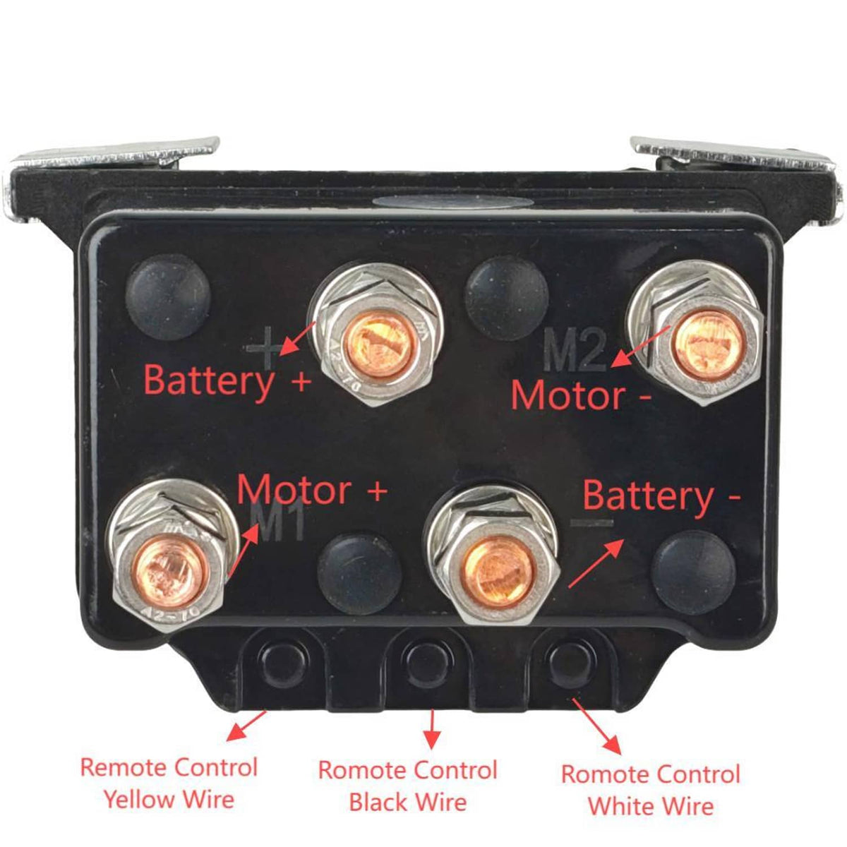 Solid Spare For ATV UTV Truck Winch Heavy Duty Relay Contactor Solenoid 12V 500A 7000LB MAX