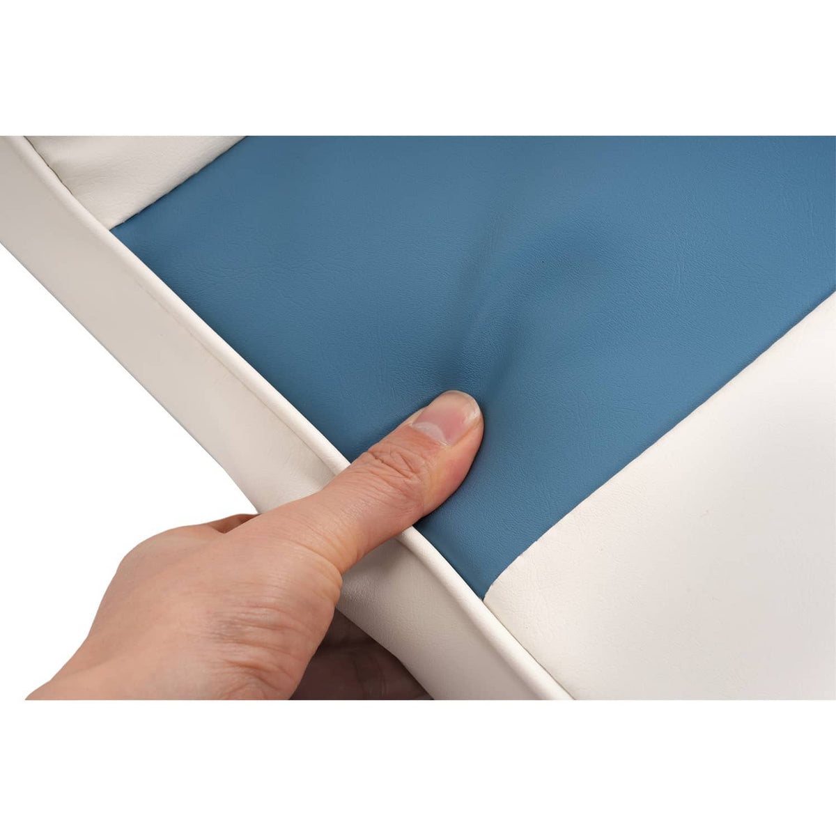 Solidspare #8WD95-1B-204 28" Pontoon Bench Seat Cushion Set Navy/White/Blue