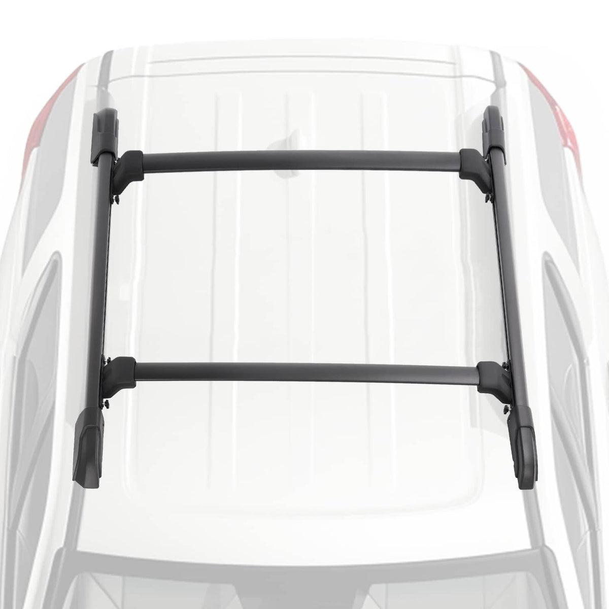 Solid Spare For Honda Pilot 2009-2015 Black 4Pcs Roof Rack Rails Cross Bar Side Rail