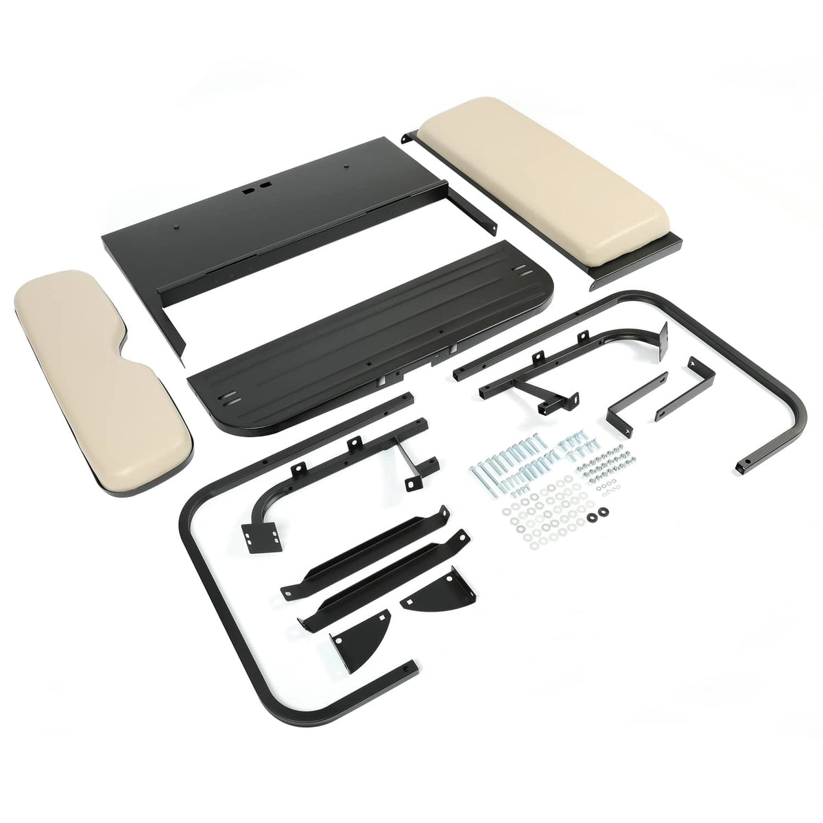 Solidspare Flip Folding Rear Back Seat Kit For Yamaha Drive G29 2007-2016 Golf Cart