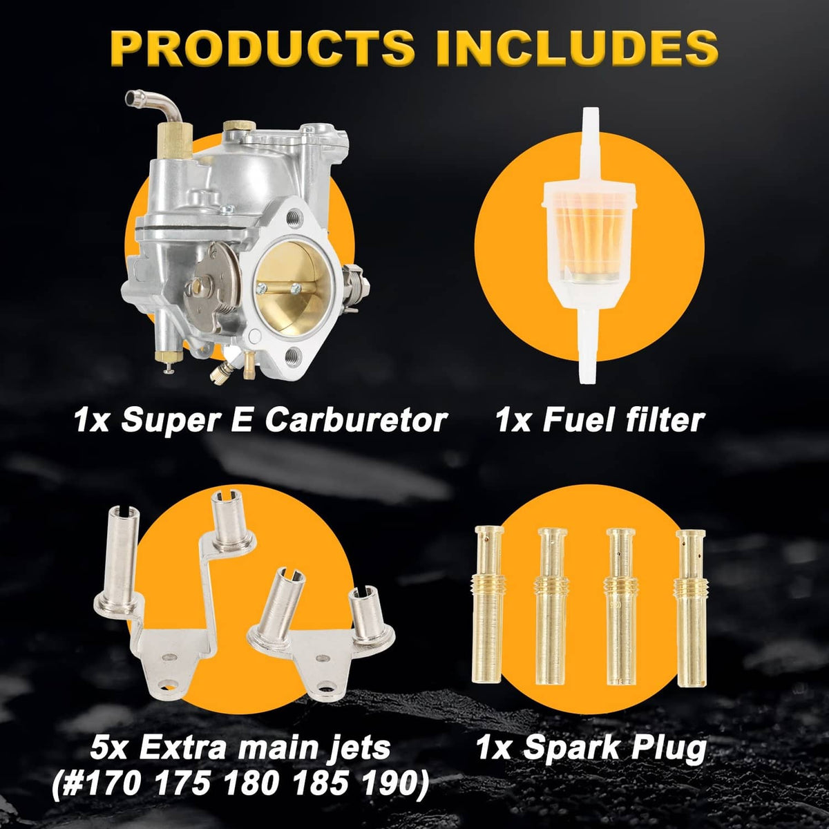 Solidspare Carburetor Carb 11-0420 for Cycle Super E Shorty Big Twin or Sportster