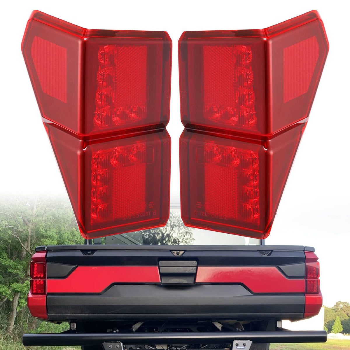 Solidspare 2PCS UTV Rear Tail Lights Fit For Ranger XP 1000/Crew 2018-2025 Repl#2413766