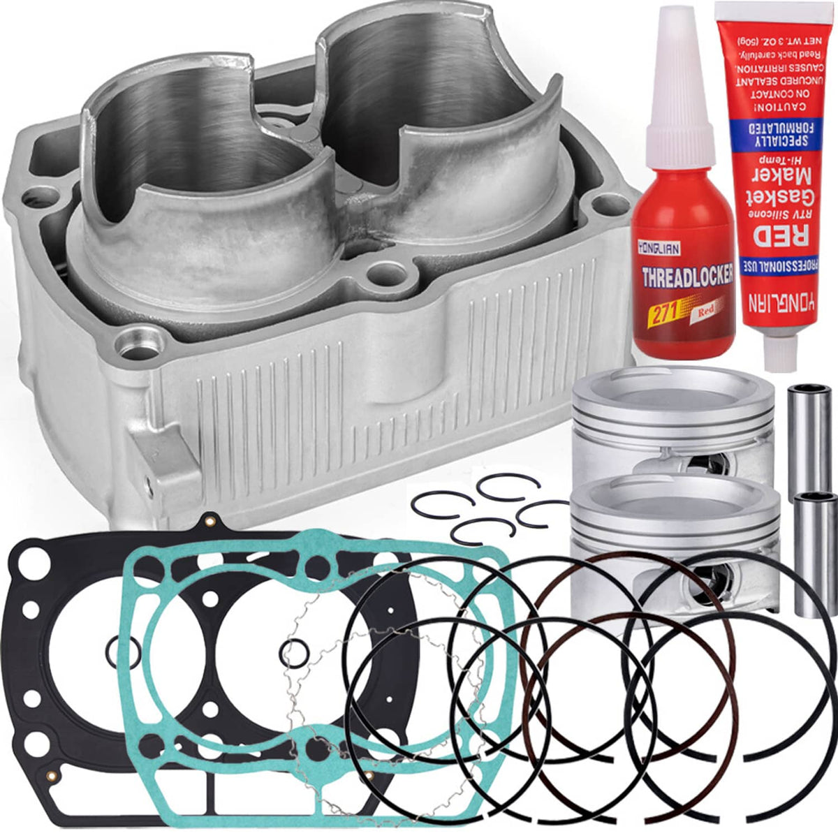 Solidspare Cylinder Piston Gasket Top End Rebuild Kit for Polaris Ranger 800 XP 09-16 ATV