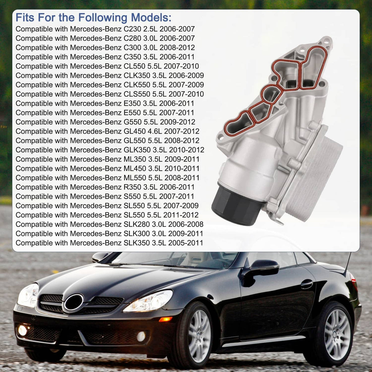 Solidspare Oil Filter Housing With Cooler 2721800510 For Mercedes Benz 272 180 0510