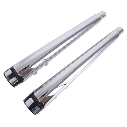Solidspare 4" Megaphone Slip-On Exhaust Pipe Mufflers For Harley Electra Glide Road King