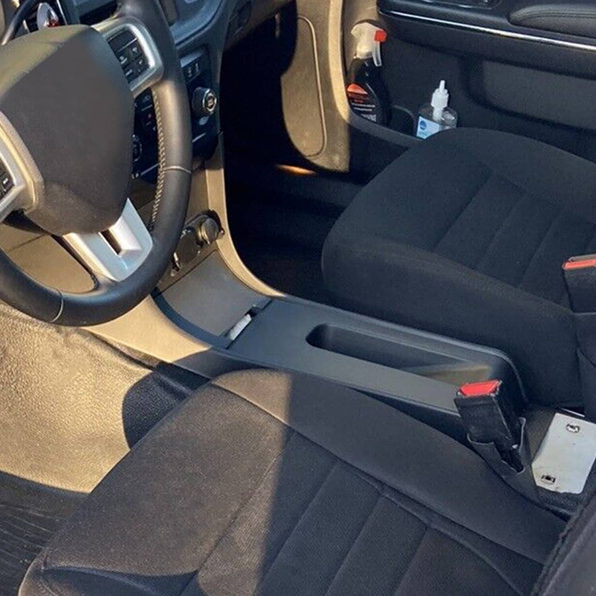 Solid Spare For Dodge Charger Police 2011-2020 Center Console Plastic Upholstered Trim Black