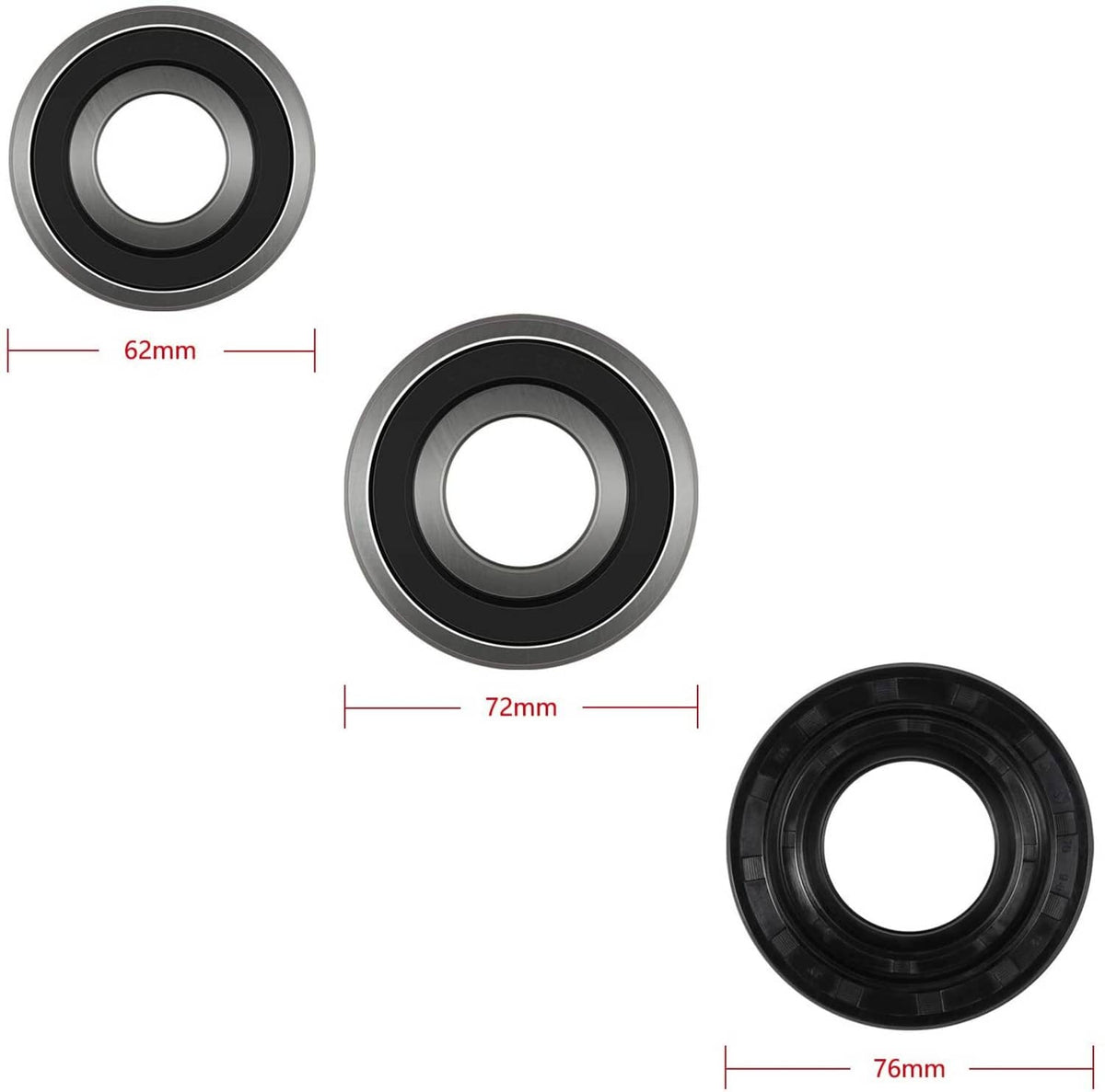 Solid Spare Front Load Washer Tub Bearings and Seal Kit for LG & Kenmore / Sears 4280FR4048