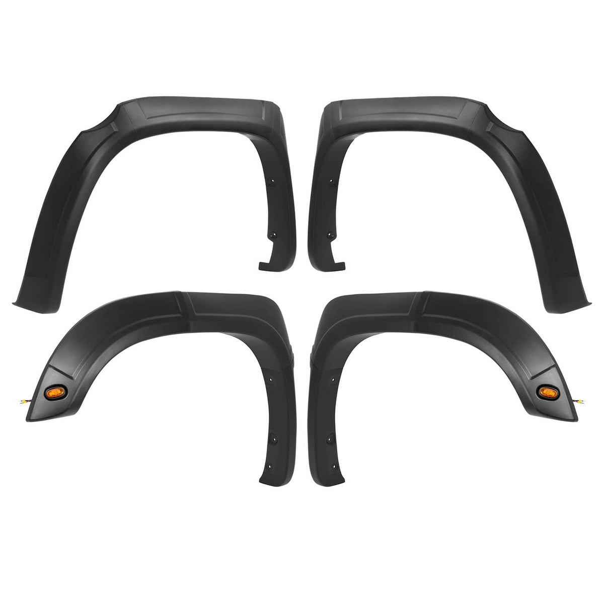 Solid Spare Plastic Set Of Fender Flares Black Kit Front Rear Fits Toyota Tundra 2014-2021
