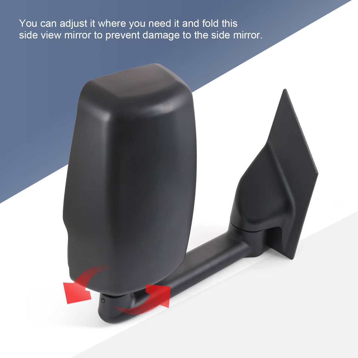 Solidspare LH + RH Pair Manual Tow Mirrors For 2003-2017 Chevy Express Savana Van Smooth