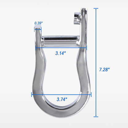 Solidspare Chrome Tow Hooks Kit For GM Chevrolet Silverado Sierra 1500 2007-2019 84072462