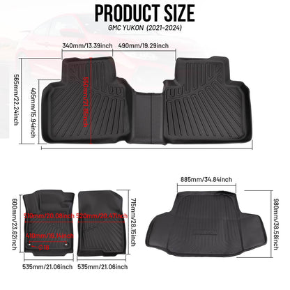 Solidspare TPE Rubber Floor Mats with Cargo Liner For 2018-2022 2020 Honda Accord Sedan New