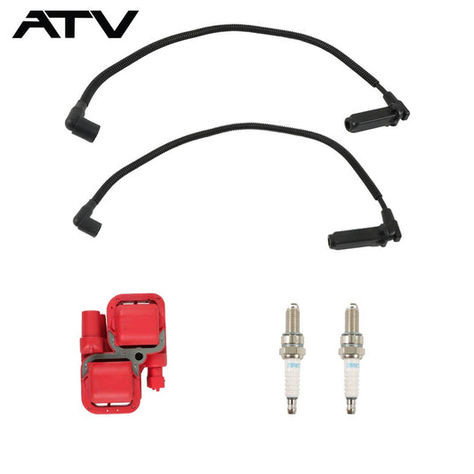 Solidspare Ignition coil & Spark plug Cap W Wire for Polaris RZR S 4 800 2008 2009 2010