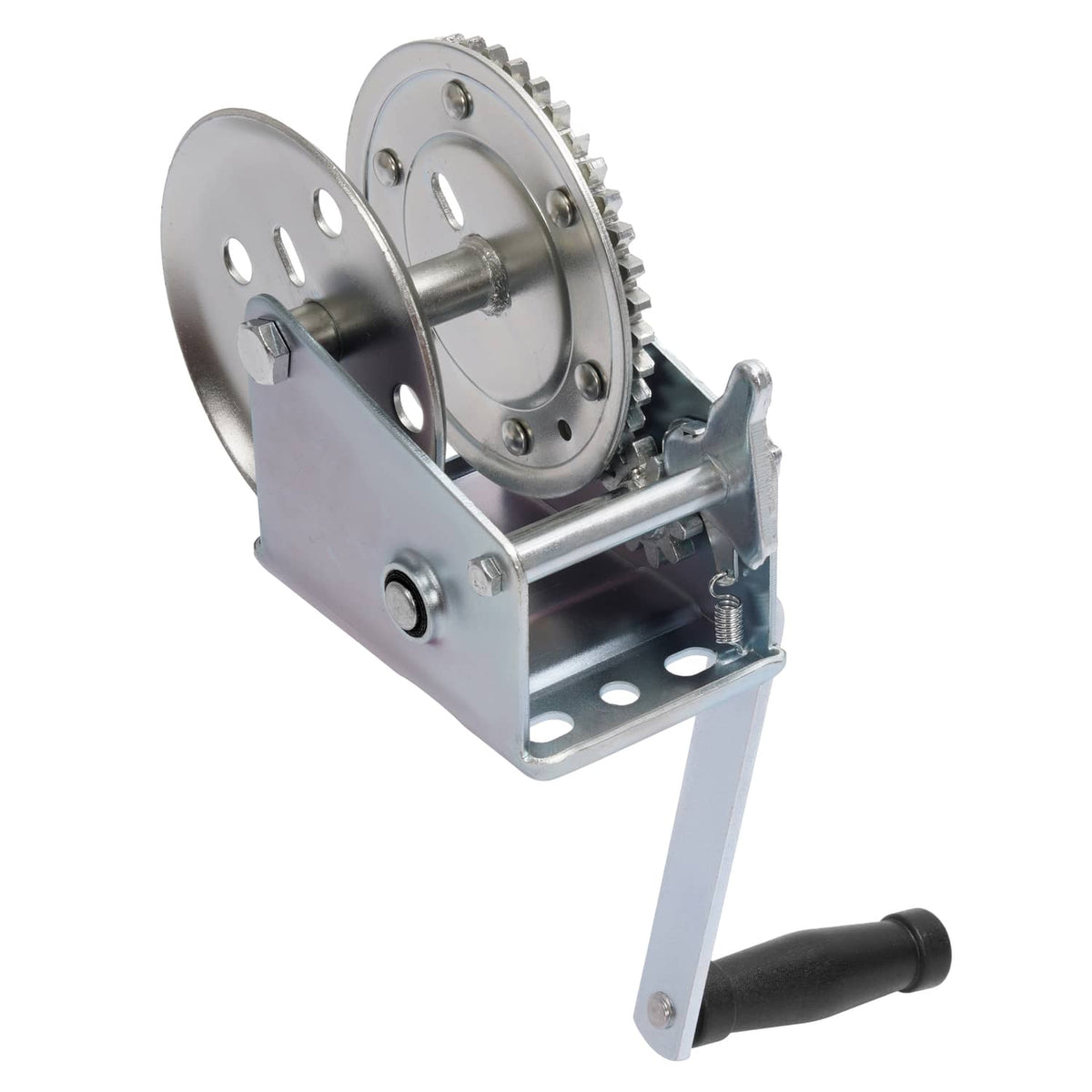 Solidspare 1400LBs Steel Horizontal Hand Pulling Ratchet Winch Galvanized For Boat Trailer