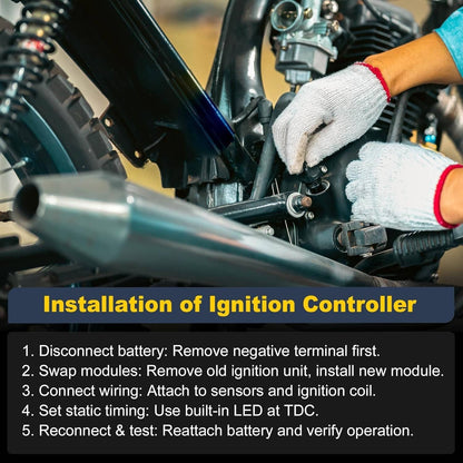 Solidspare New 53-644 Electronic Ignition Module For Harley Dyna Programmable Single Fire