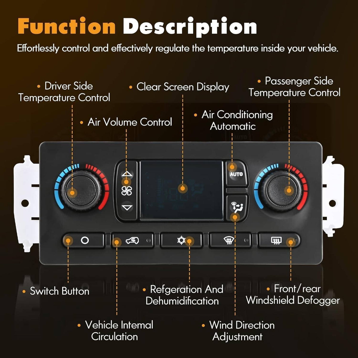 Solidspare AC Heater Climate Control Module 599-009 For 2003-2007 Chevy GMC Improved Design