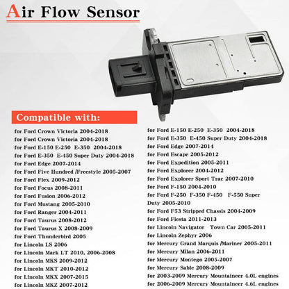 Solidspare For Ford Mazda F150 MAF Motorcraft Mass Air Flow Sensor AFLS131 3L3A-12B579-BA