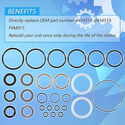 Solid Spare 434519 Trim & Tilt O-Ring & Seal Rebuild For Johnson Evinrude OMC 0434519 FSM011