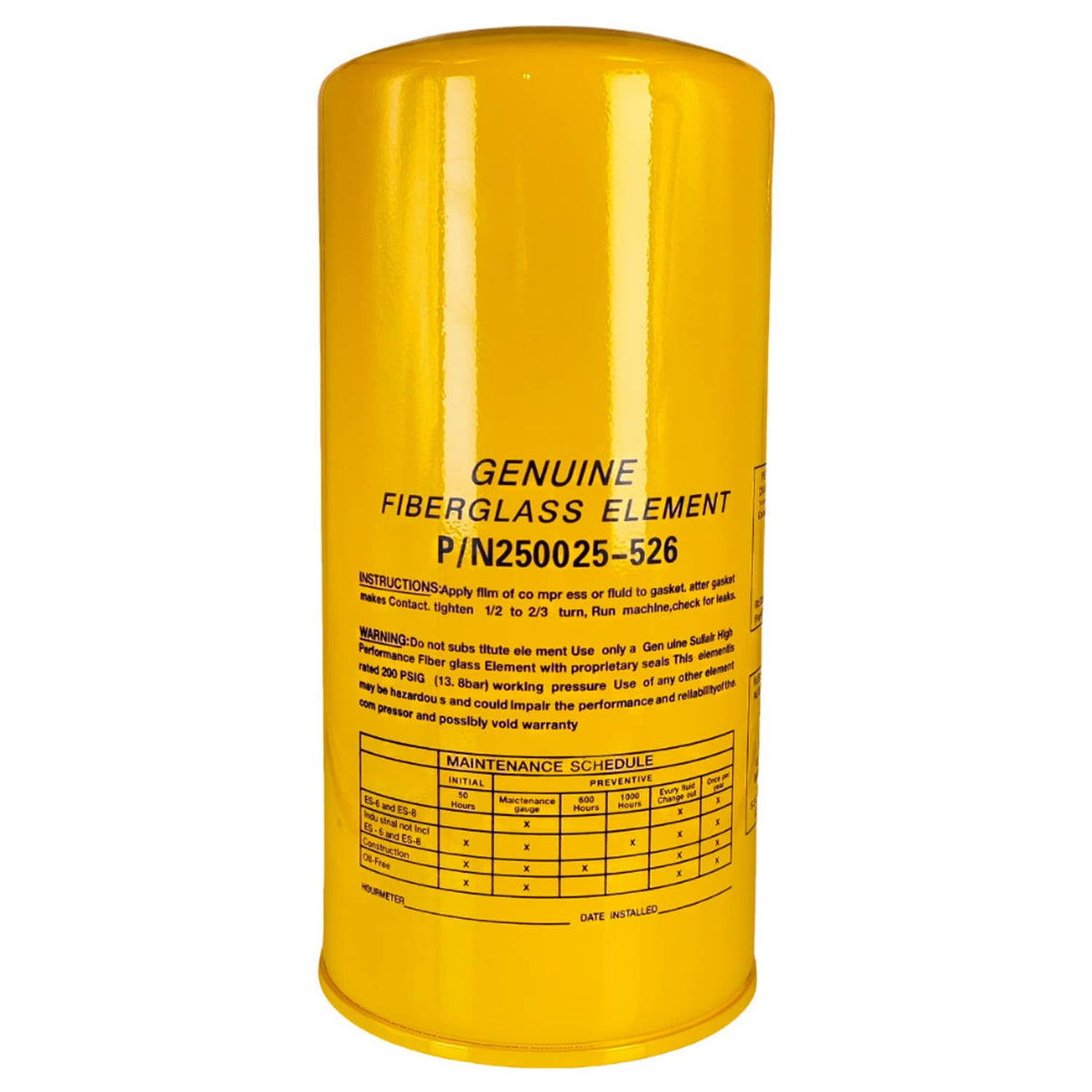 Solid Spare 250025-526 Air Compressor Oil Filter Fit for Sullair HF6822 P176325 BT610-MPG