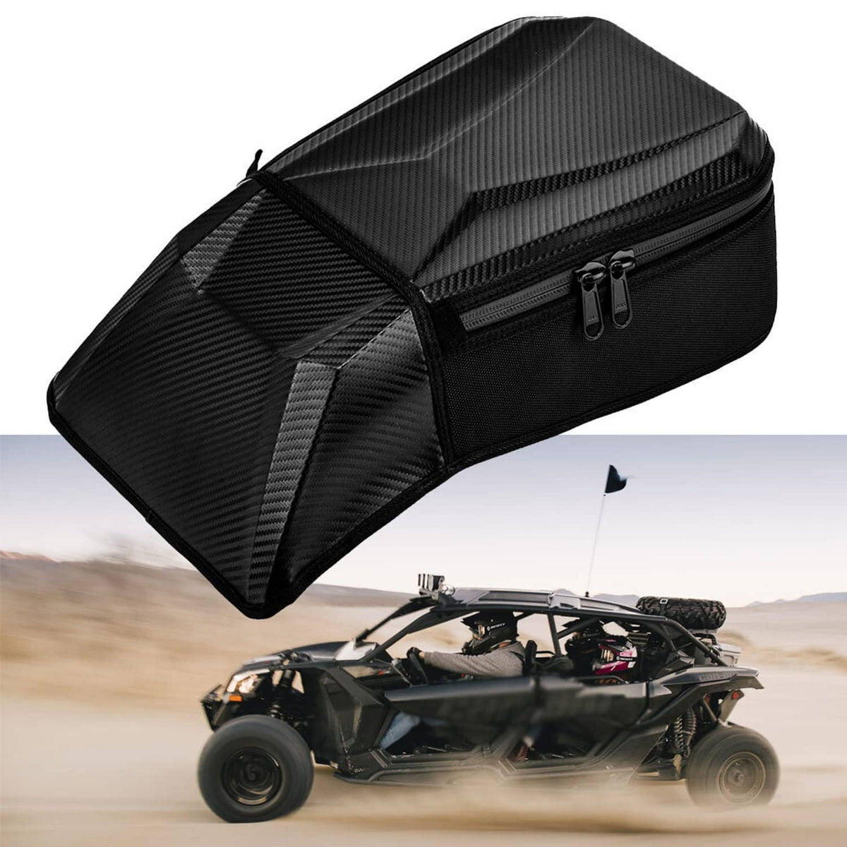 Solidspare UTV Center Seat Console Bag Storage Bag For Can Am Maverick X3 XRS 2017-2024