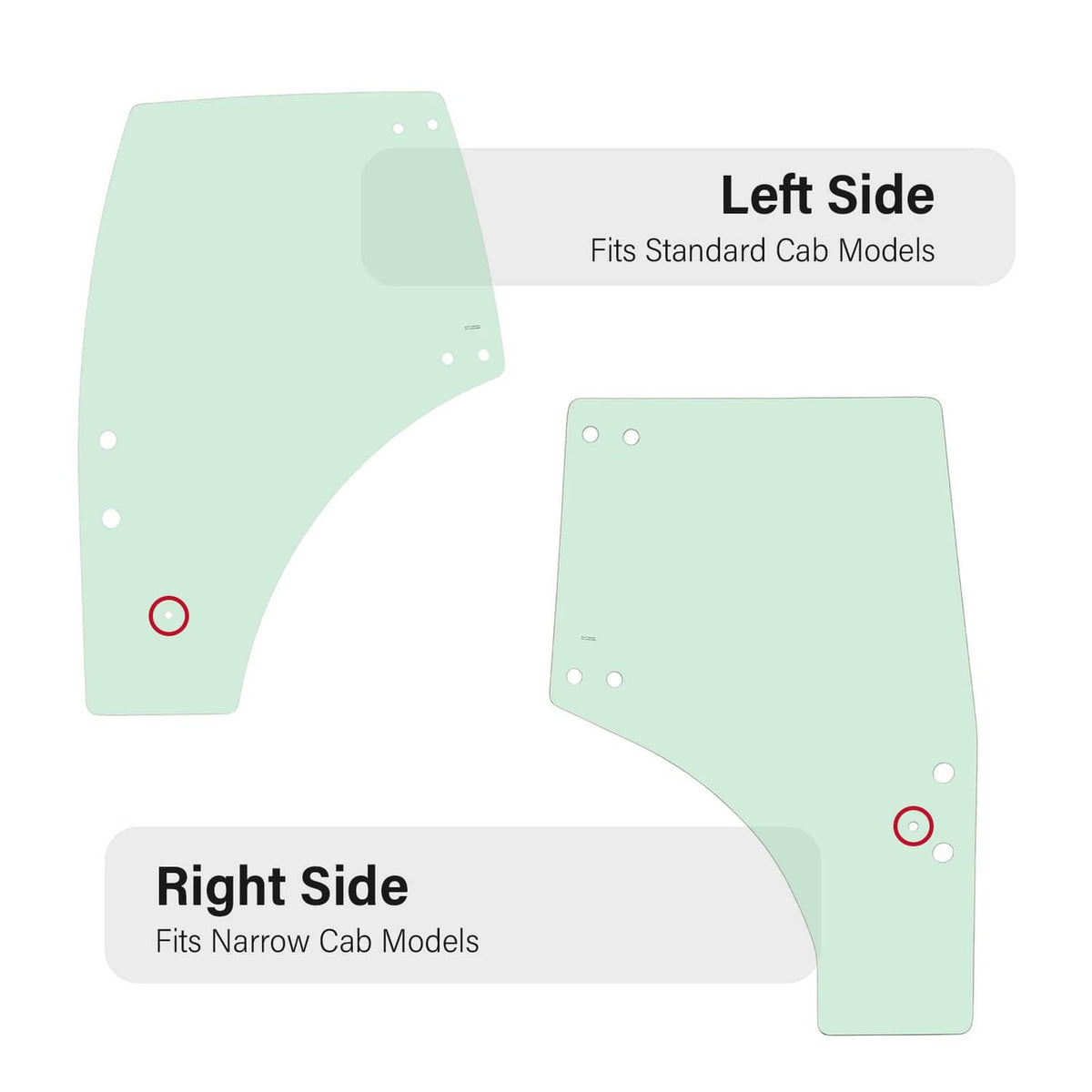 Solidspare Right Side Cab Door Glass For Kubota M4N071 M5091 M5111 M5040 M5140 M6040 M6060