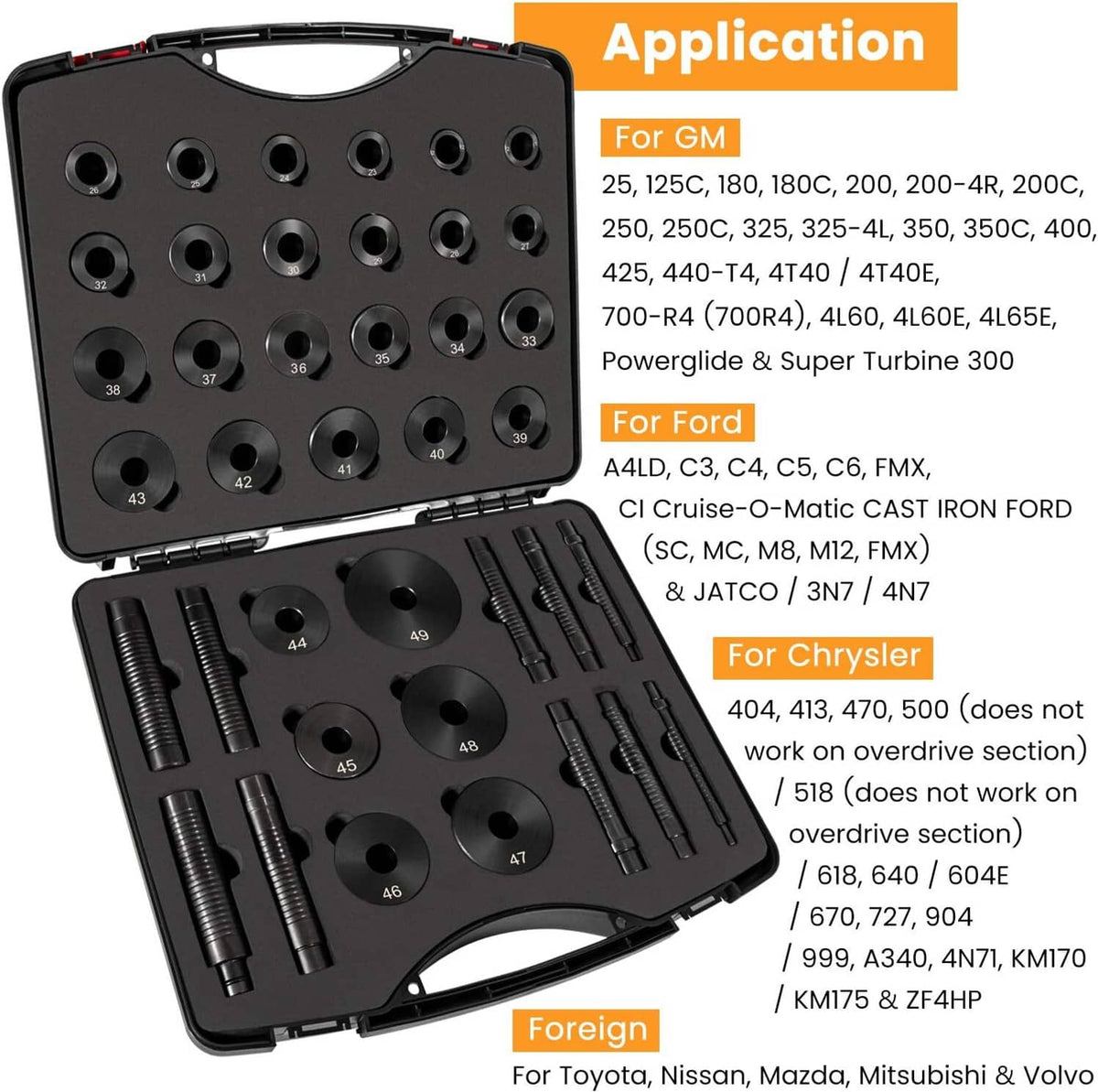 Solid Spare T-0220-39 Master Bushing Driver Kit Bushing Bearing Seal Installer Remover Tool