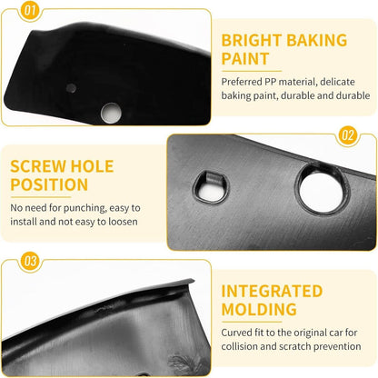 Solidspare Front Bumper Lip Splitter Trim Cover For 2015-2021 Dodge Charger SRT Scat Black