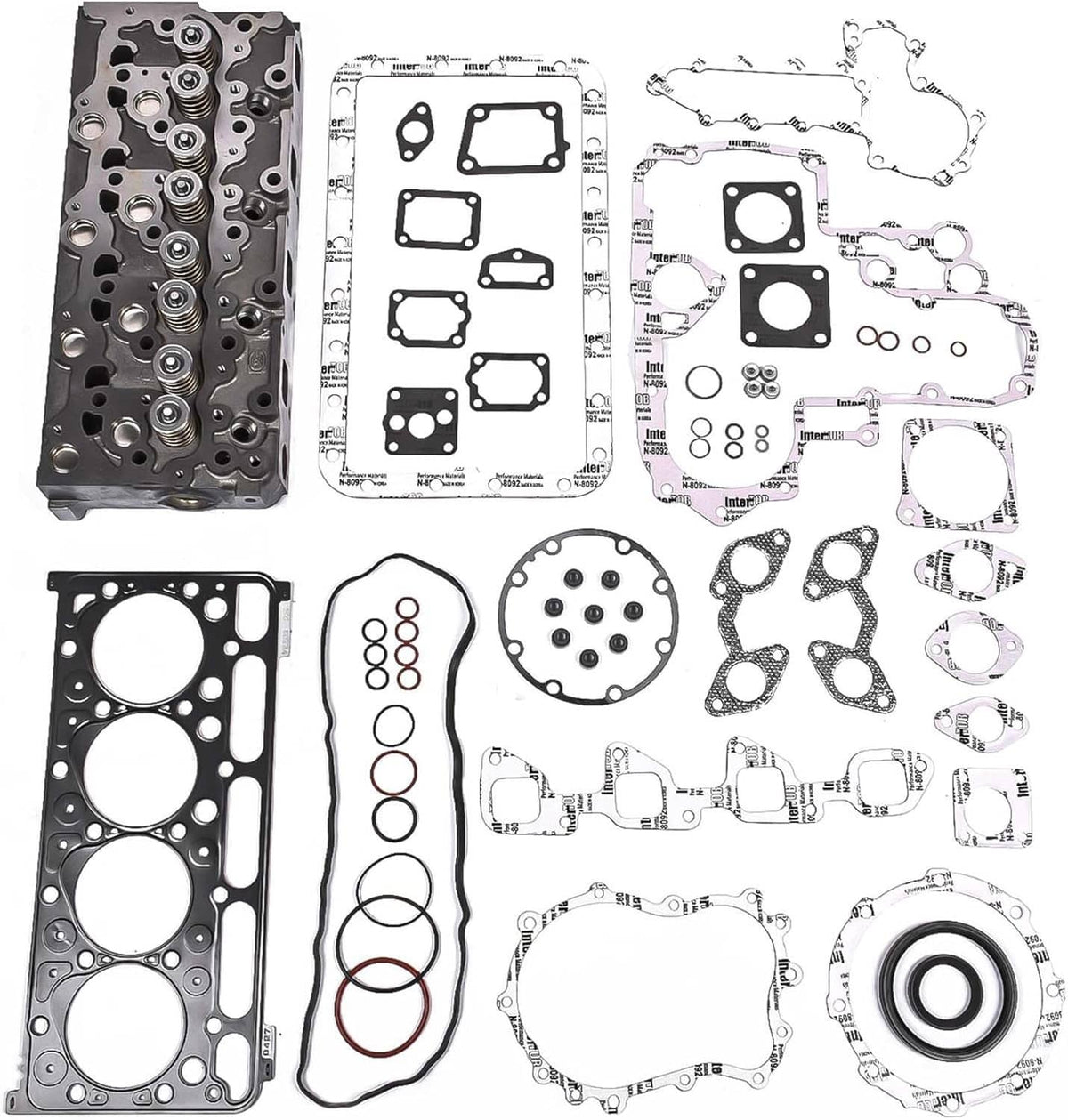 Solidspare Complete Cylinder Head Kit for Kubota V2203 V2203T V2203E V2203B Tractor L4200