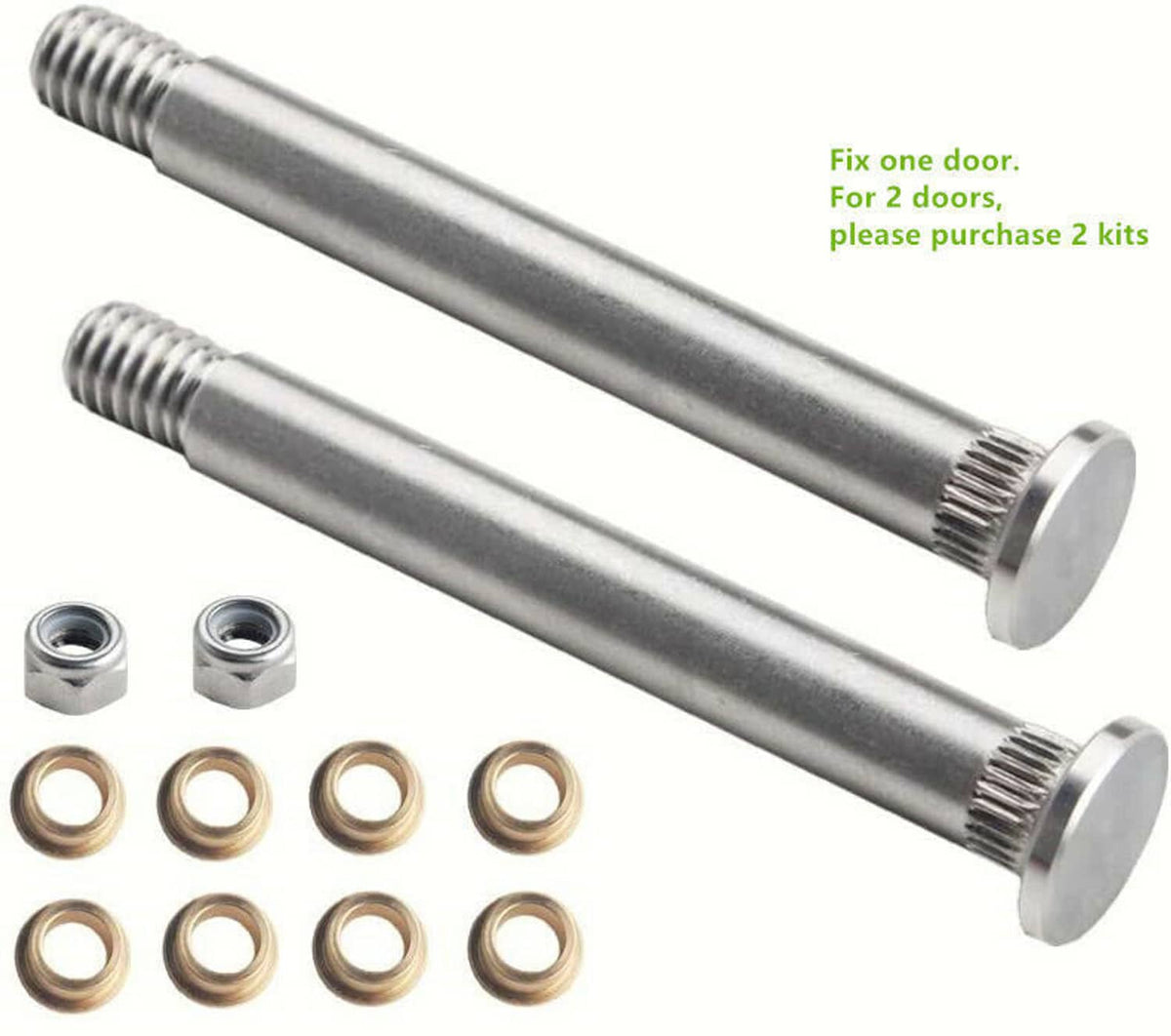 Solidspare Front Door Hinge Pin & Bushing Repair Kit 2 pin 1 Door For Ford Lincoln Mercury