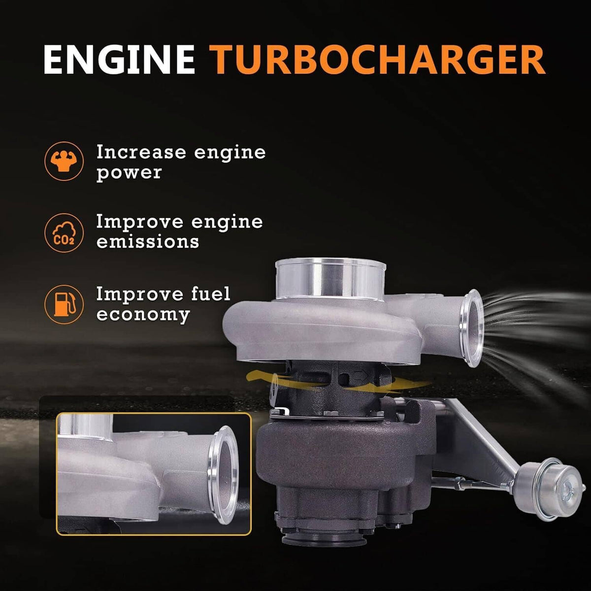 Solidspare Diesel Turbo Turbocharger HX35W for 1996-98 Dodge Ram 2500 3500 5.9L T3 3536160