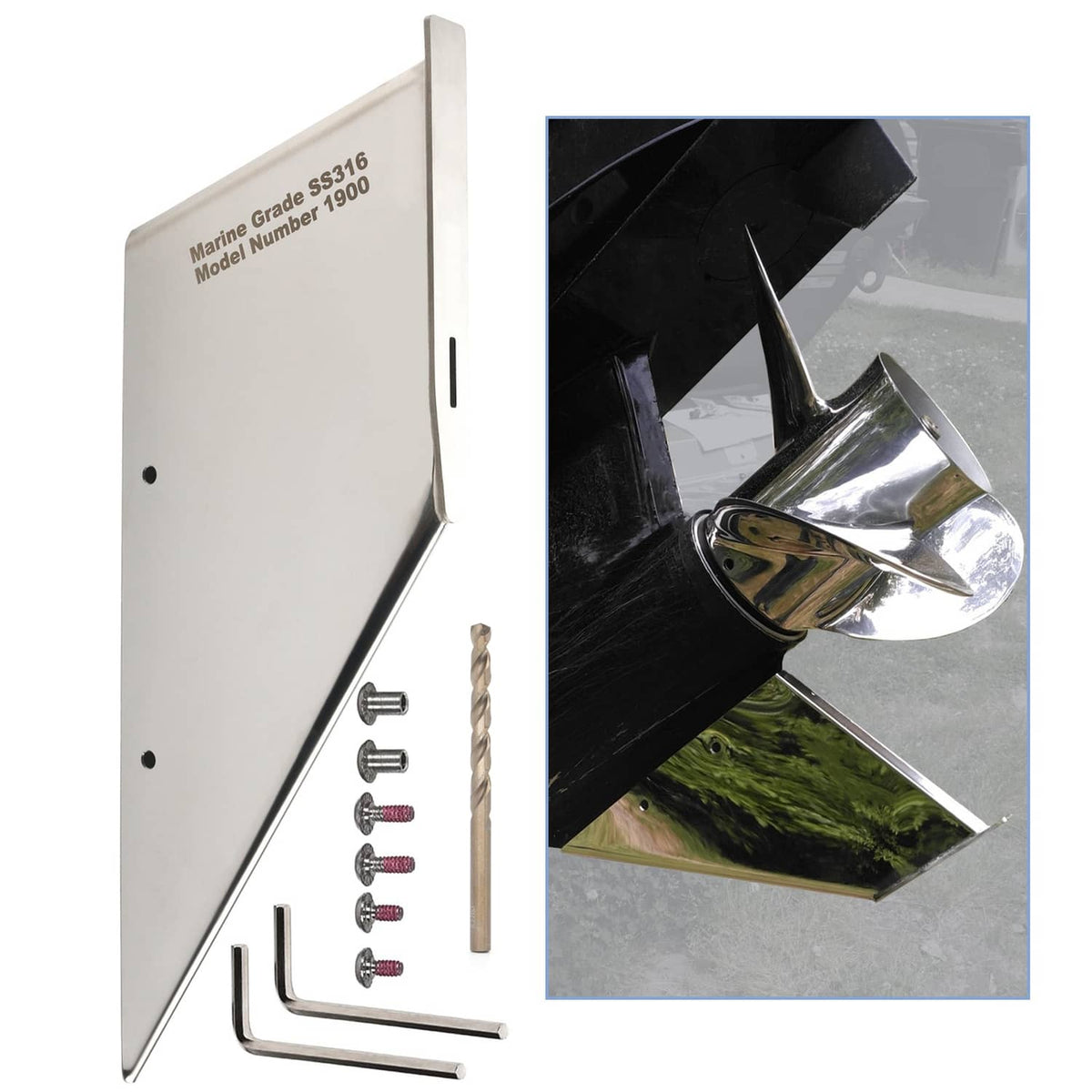 Solid Spare 27051 Skeg Guard Protector Kit for Mercury Mercruiser Bravo I & III 1990-2023