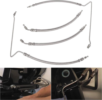 Solidspare 9B-104A Trim Tilt Hydraulic Ram Cylinder Hose Kit Fit for Mercruiser Alpha One
