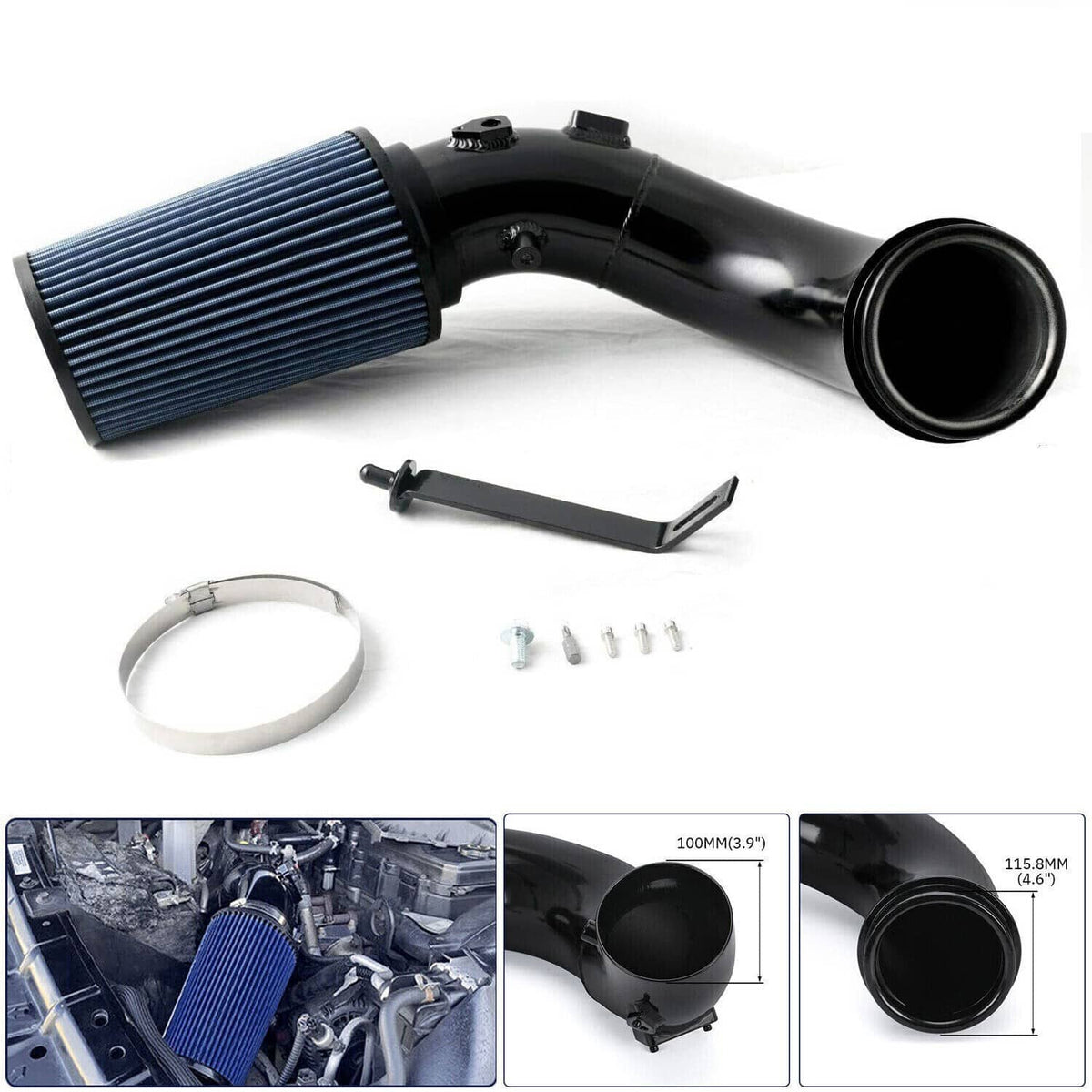 Solidspare Cold Air Intake Pipe Kit For 2007.5-2012 Dodge Ram 2500 3500 6.7L Cummins Diesel