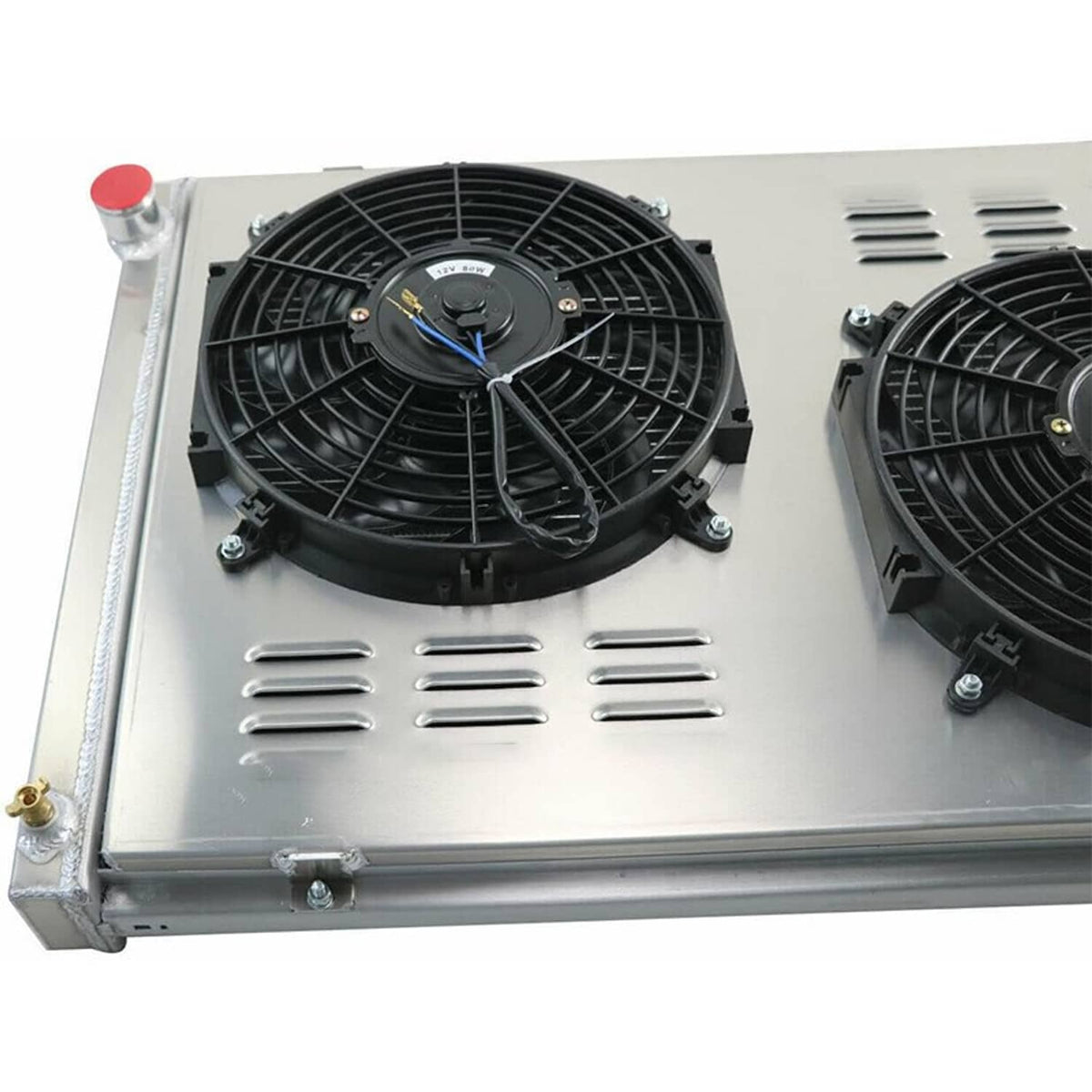 Solidspare 4 Row Radiator With 2Fan For 73-87 Chevy C/K C10 C20 K10 K20 GMC C/K1500 2500 V8