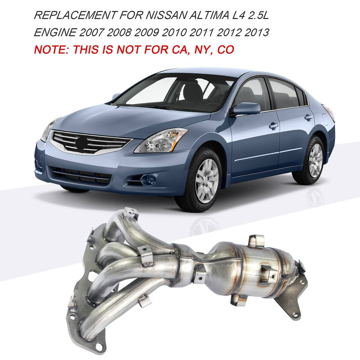 Solidspare Exhaust Manifold Catalytic Converter for 2007-2013 Nissan Altima 2.5L L4