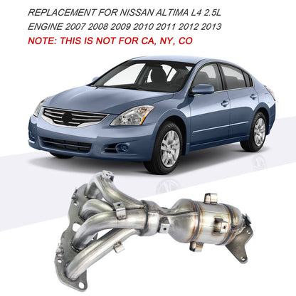 Solidspare Exhaust Manifold Catalytic Converter for 2007-2013 Nissan Altima 2.5L L4