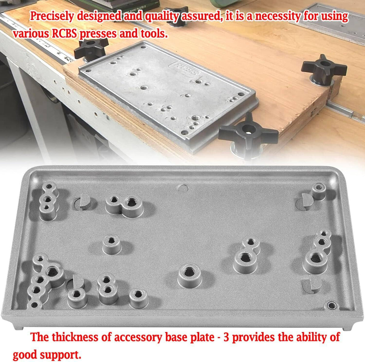 Solid Spare 9206 Shell Holder Accessory Base Plate-3 9282 for RCBS Presses and Tools