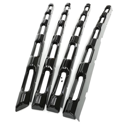 Solid Spare Gloss Black Painted For Chevy Silverado 2500 3500 HD 20-23 Grille Insert Overlay