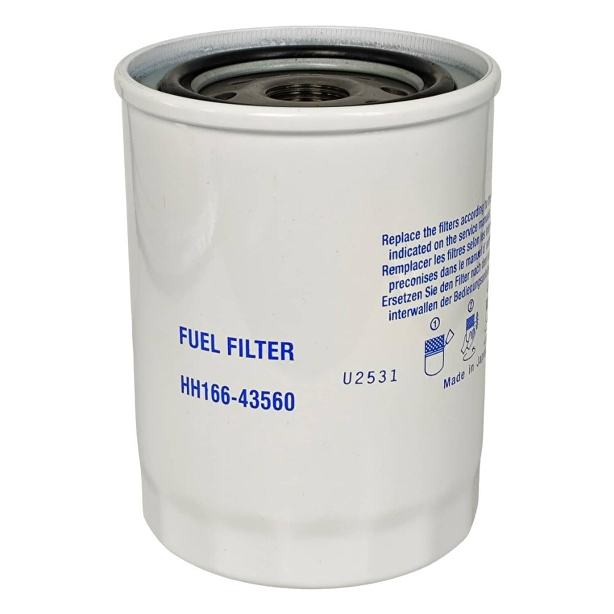 Solid Spare 16631-43560 Fuel Filter HH166-43560 for Kubota KX080-3T SVL75 SVL75-2C