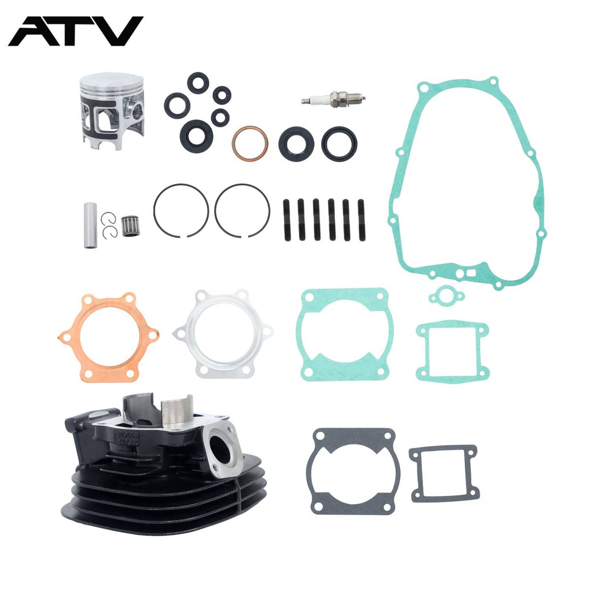 Solidspare For Yamaha 1987-2006 Blaster 200 Cylinder Piston gasket Seal Kit 66mm ATV