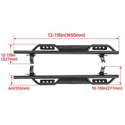 Solid Spare Fits 2021-2024 Ford Bronco 4 Door Side Steps Running Boards Nerf Bars Textured