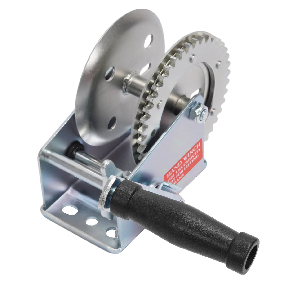 Solidspare 1400LBs Steel Horizontal Hand Pulling Ratchet Winch Galvanized For Boat Trailer