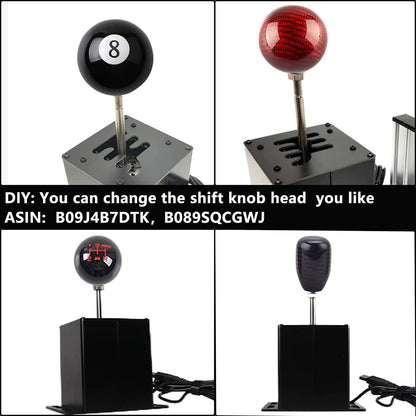Solidspare PC USB H Gear Shifter Sim Racing Game For Logitech G29 G27 G25 G920 T300RS/GT