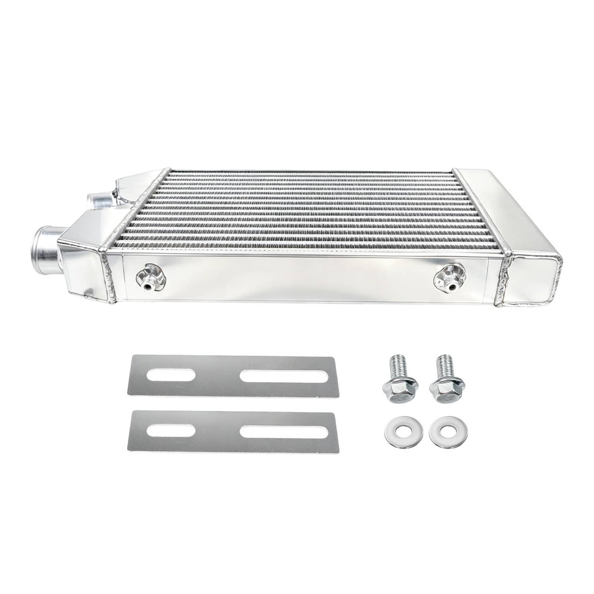 Solidspare 2.5" Aluminum Intercooler Front Mount Inlet & Outlet Same One Side Universal