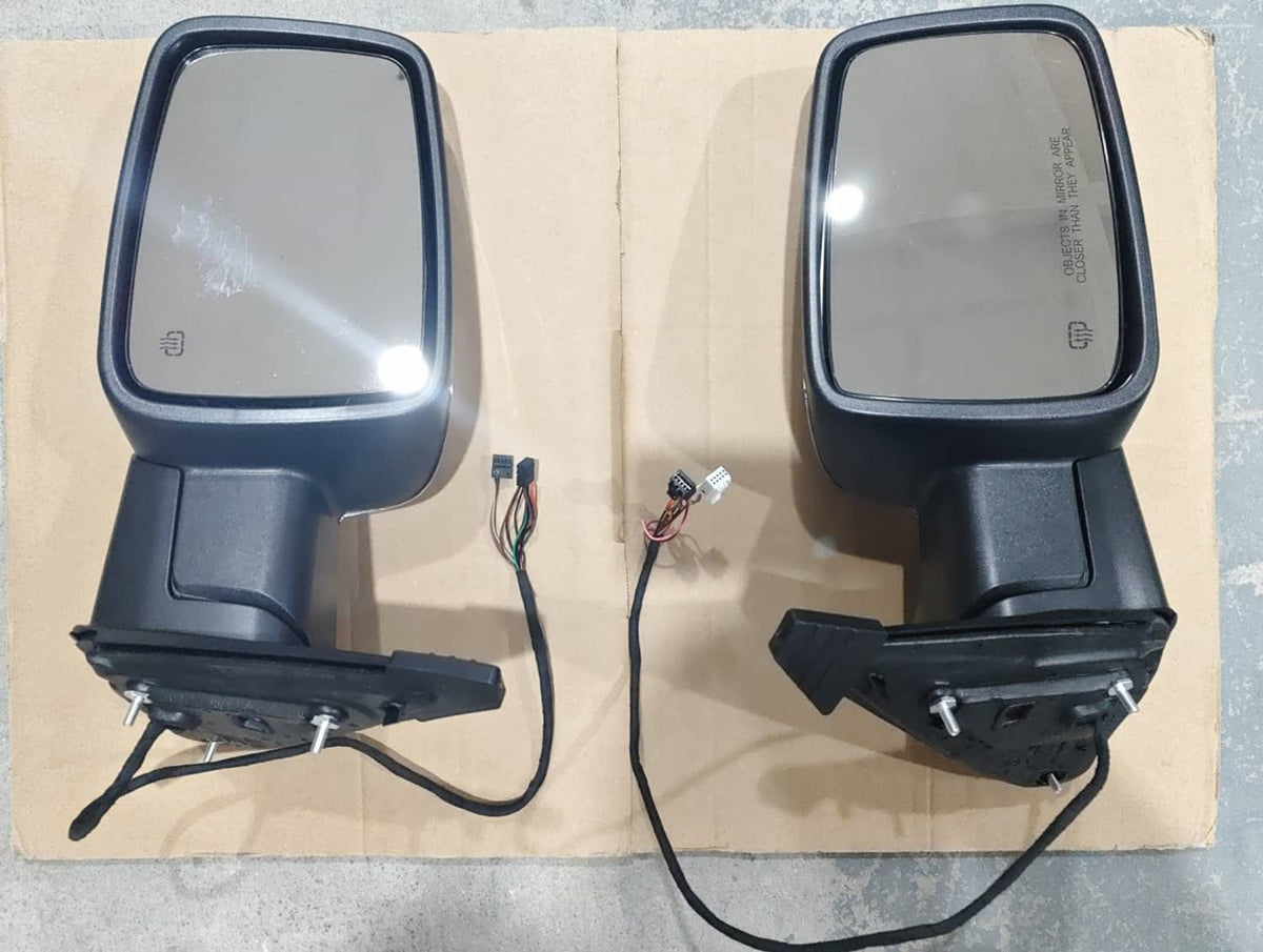 Solidspare Pair For 2013-2019 Ram 1500 Side Mirror Chrome Power Fold Heated Temper Sensor
