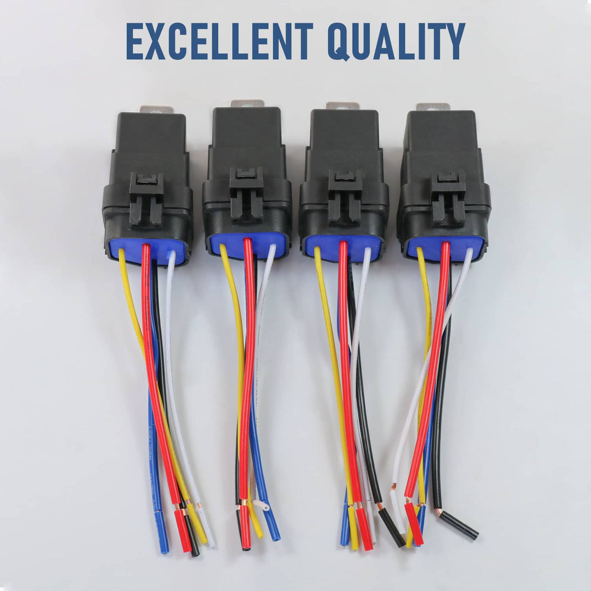 Solidspare Waterproof 5 Pin 12V 40 Amp Relay & Socket W/ 5" 12 Gauge Wire Pigtail Harness