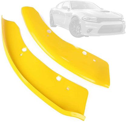 Solidspare Front Bumper Lip Splitter Trim Cover Yellow For 2015-2022 Dodge Charger SRT Scat